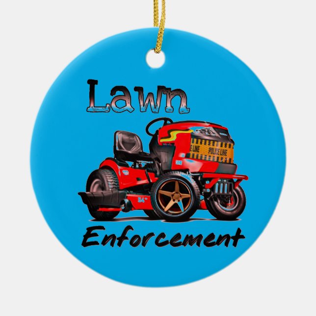 GET off my lawn now Ceramic Tree Decoration (Front)