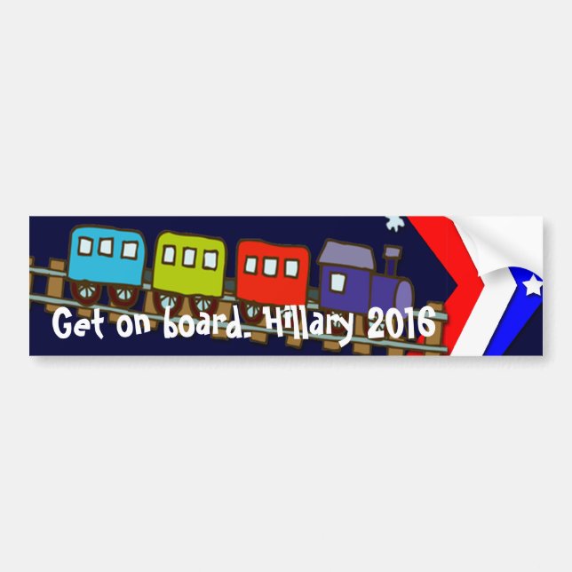Get on Board Hillary 2016 Bumper Sticker (Front)