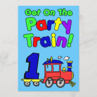 Get On The Party Train 1 Year Old
