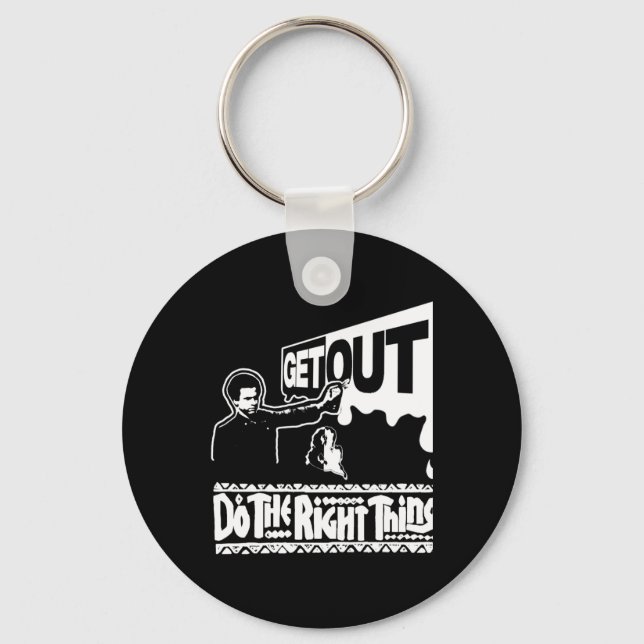 Get Out...300 Sticker  Key Ring (Front)