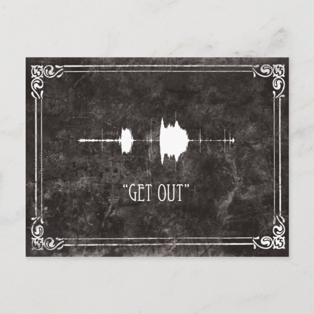 Get Out. EVP Postcard Halloween Invite (Front)