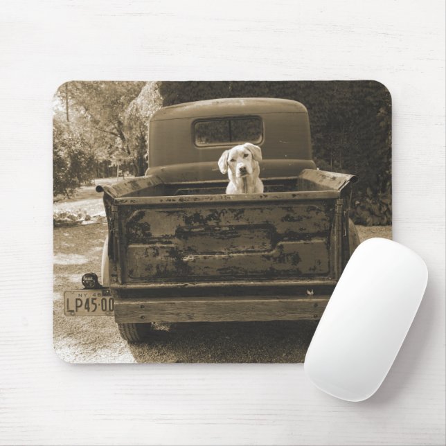 Get Out of Dodge - Dog Photograph Mouse Pad (With Mouse)
