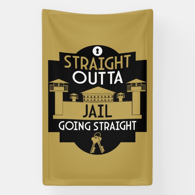 Get Out Of Jail Prison Release Gift  Banner (Vertical)