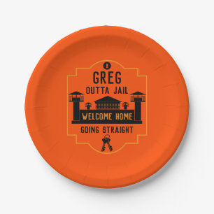 Get Out Of Jail Prison Release Gift Paper Plate