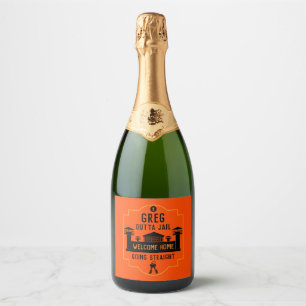 Get Out Of Jail Prison Release Gift Sparkling Wine Label