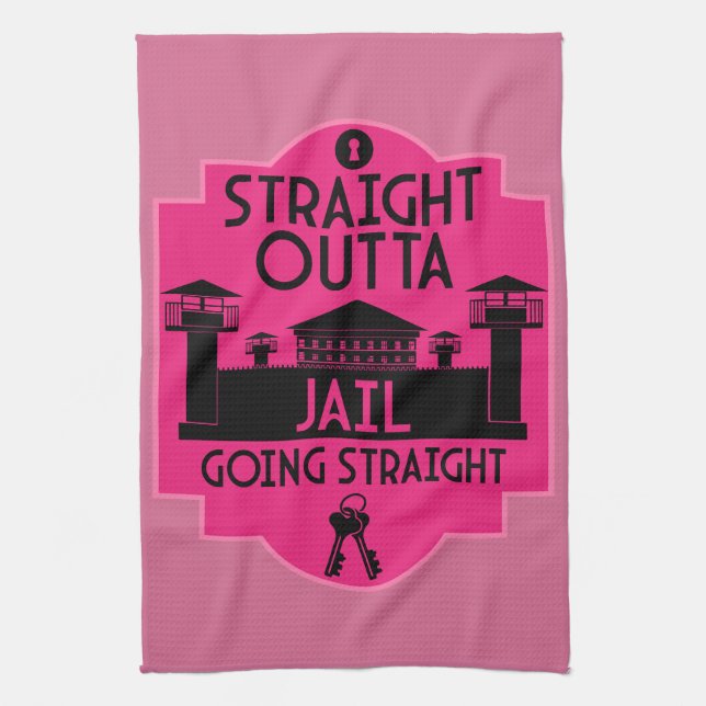Get Out Of Jail Prison Release Gift  Tea Towel (Vertical)