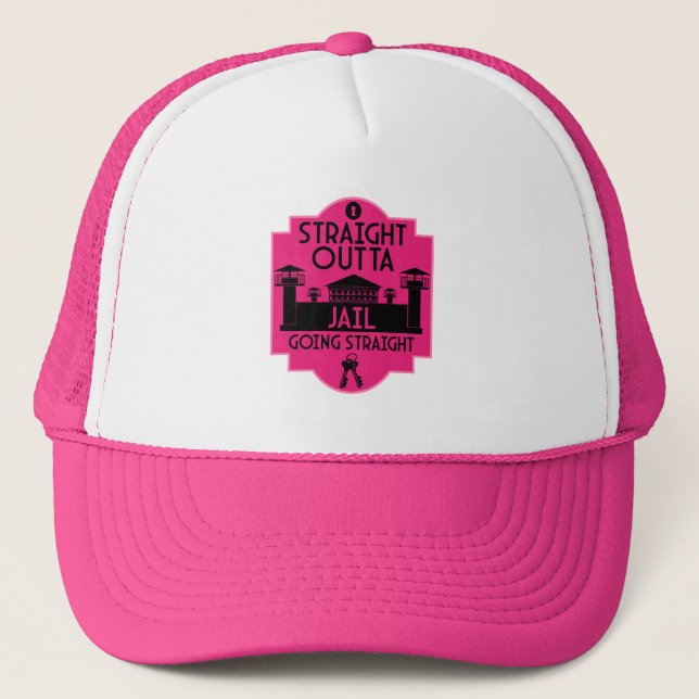 Get Out Of Jail Prison Release Gift  Trucker Hat (Front)