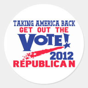 Get Out The Vote Classic Round Sticker