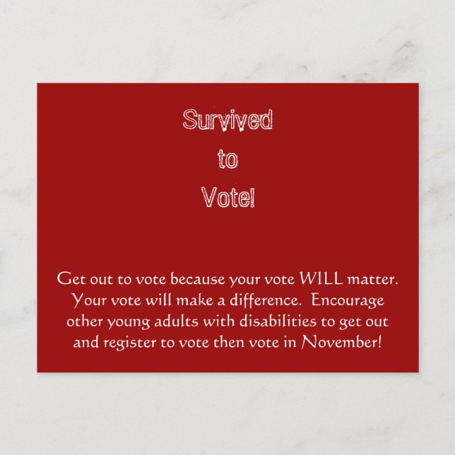 Get out to vote postcard (Front)