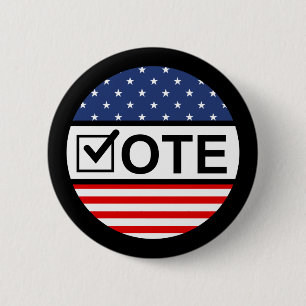 Get Out & Vote 6 Cm Round Badge