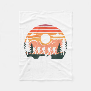 Get Outdoors and Explore Camping Hiking Nature Fleece Blanket