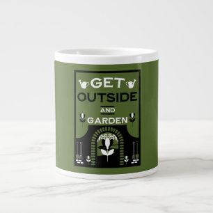 Get Outside Gardening Gift Large Coffee Mug