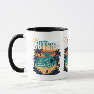 Get outside - palms see side lanscape mug