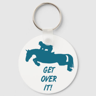 Get Over It Horse Key Ring