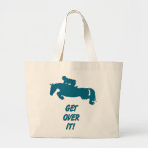 Get Over It Horse Large Tote Bag
