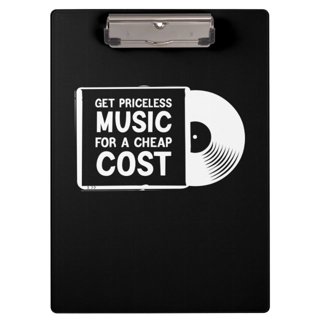 Get Priceless Music For A Cheap Cost Clipboard (Front)