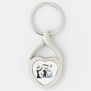 Get ready for a spook-tacular Halloween Nice party Key Ring