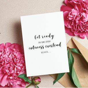 Get Ready For Cuteness Overload-Baby Reveal Puzzle Card