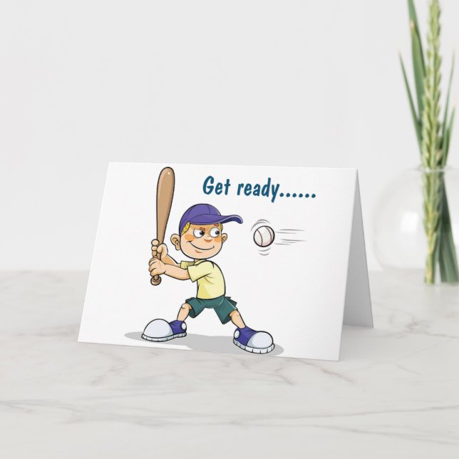 GET READY FOR FUN HAPPY **8th** BIRTHDAY CARD (Front)