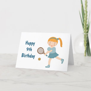 GET READY FOR FUN HAPPY **9th** BIRTHDAY CARD