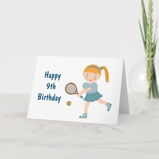 GET READY FOR FUN HAPPY **9th** BIRTHDAY CARD (Front)