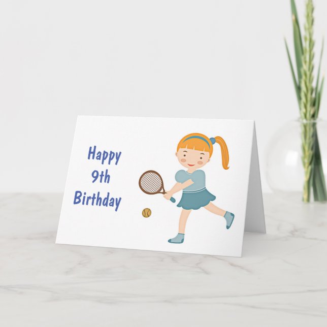 GET READY FOR FUN HAPPY **9th** BIRTHDAY CARD (Front)