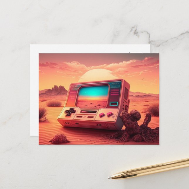 Get Ready for Fun with a Game Console Postcard (Front/Back In Situ)