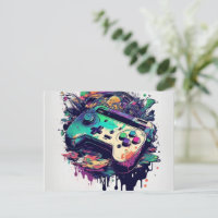 Get Ready for Fun with a Game Console Postcard