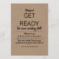 Get Ready - Funny Groomsman Proposal