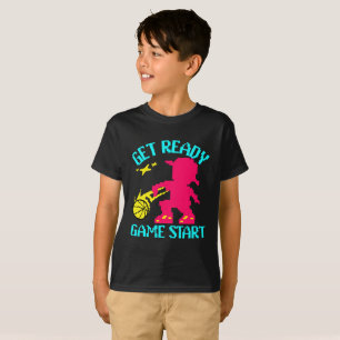 Get Ready – Game Start Pixel Basketball T-Shirt
