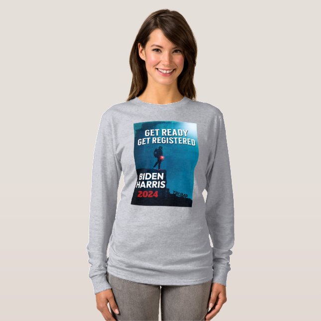 Get Ready, Get Registered Biden 2024 T-Shirt (Front Full)