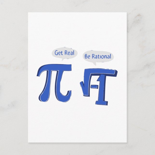 Get Real Be Rational Postcard (Front)