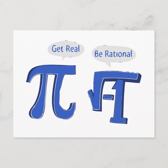 Get Real Be Rational Postcard (Front)