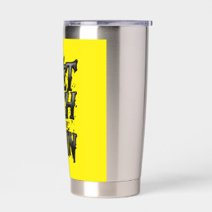 Get Rich or Die Tryin — Chrome Typography Motivati Insulated Tumbler