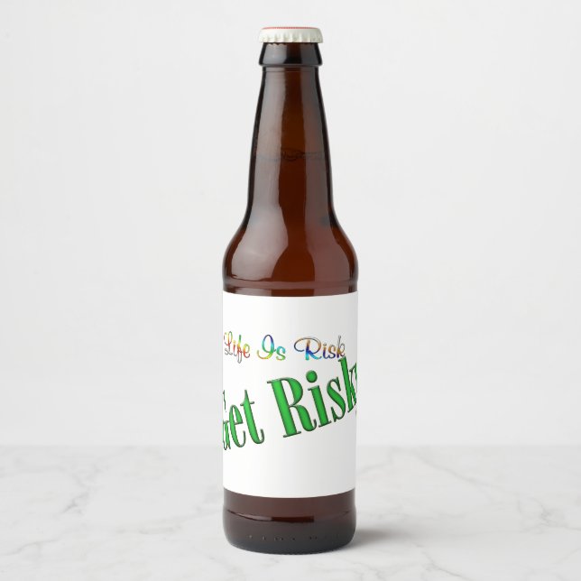 Get Risky Beer Bottle Label (Front)
