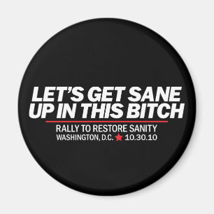 Get Sane White Magnet