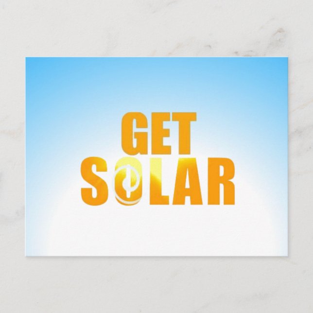 Get Solar Logo Ecofriendly Solar Energy Postcard (Front)