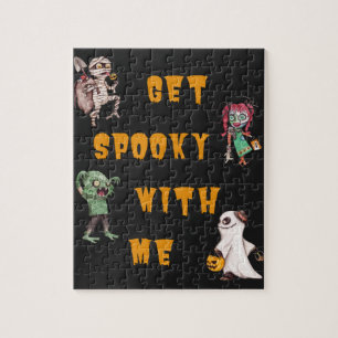Get Spooky With Me Halloween Monster Jigsaw Puzzle