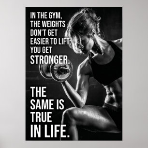 Get Stronger - Gym and Life Motivational Poster