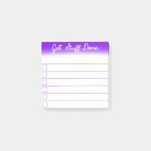 "Get Stuff Done" To-Do Checklist Post-it Notes