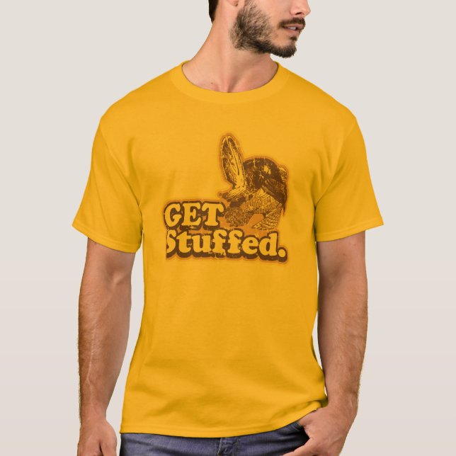 Get Stuffed Funny Thanksgiving Basic T-Shirt (Front)