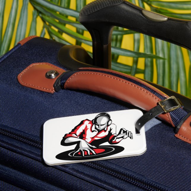 Get the party started DJ Luggage Tag (Front Insitu 3)