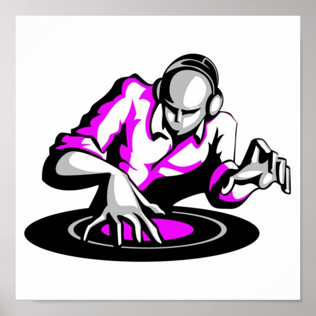 Get the party started DJ Poster (Front)