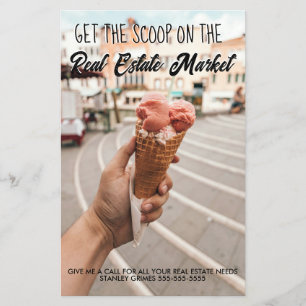 Get the Scoop on the Real Estate Market Ice Cream  Flyer
