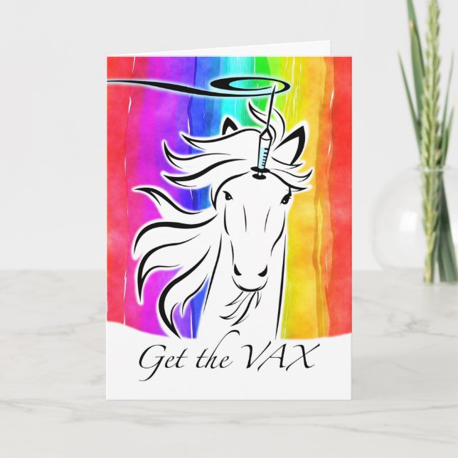 Get the Vax Be an Immunicorn Health Awareness Card (Front)