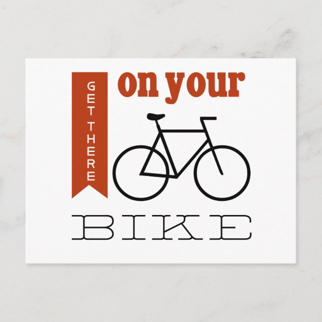 Get there on your bike postcard (Front)