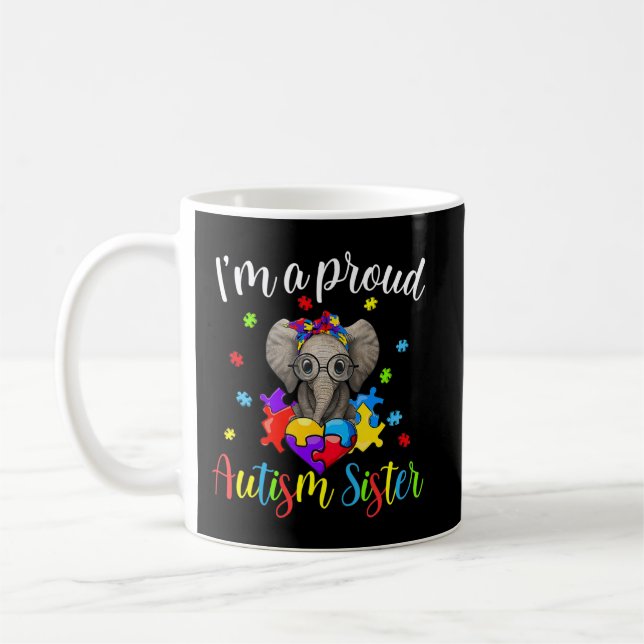 Get this Elephant Autism Awareness apparel to help Coffee Mug (Left)