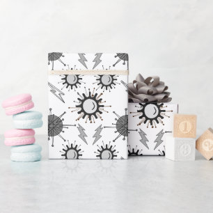 Get Those Super Powers Ready BAM! Lightning Bolts Wrapping Paper