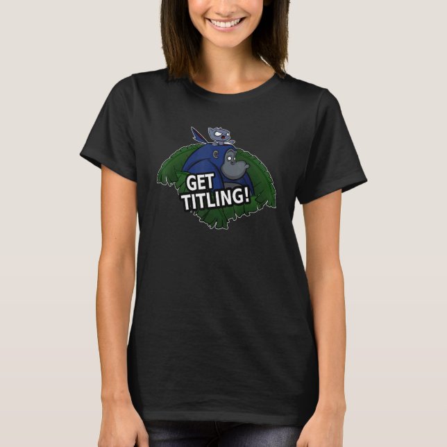 Get Titling  Gorilla And Cat Design T-Shirt (Front)