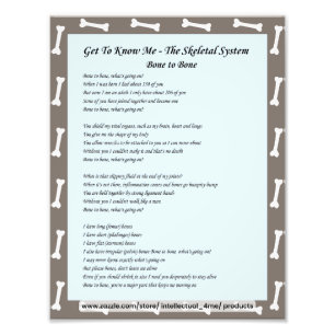 Get To Know Me - Science, Skeletal System Photo Print